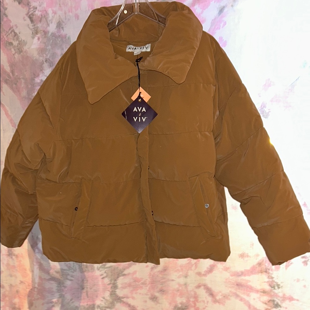 Women's Brown Puffer Jacket